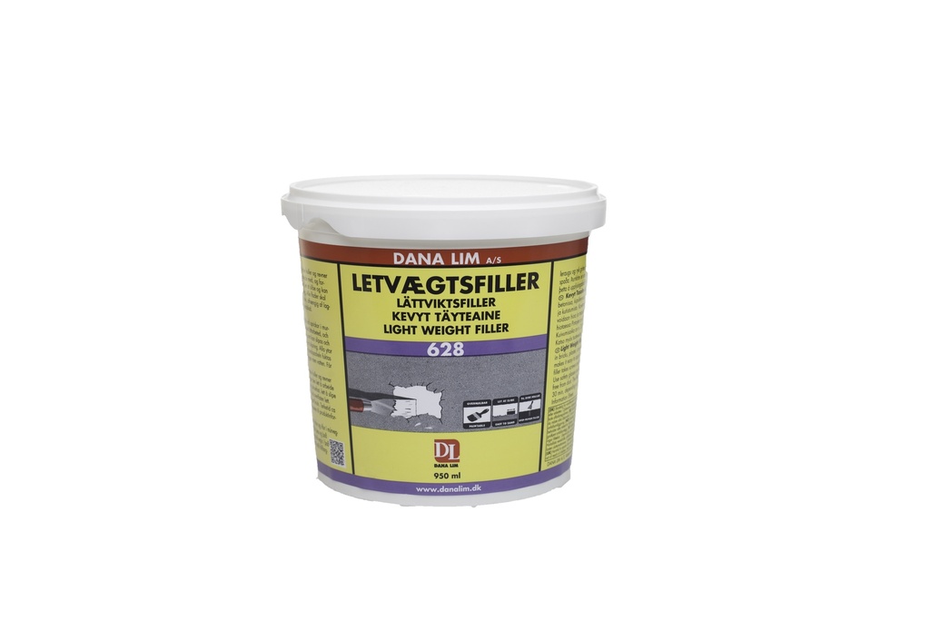 Letvægtsfiller hvid 628  950ml