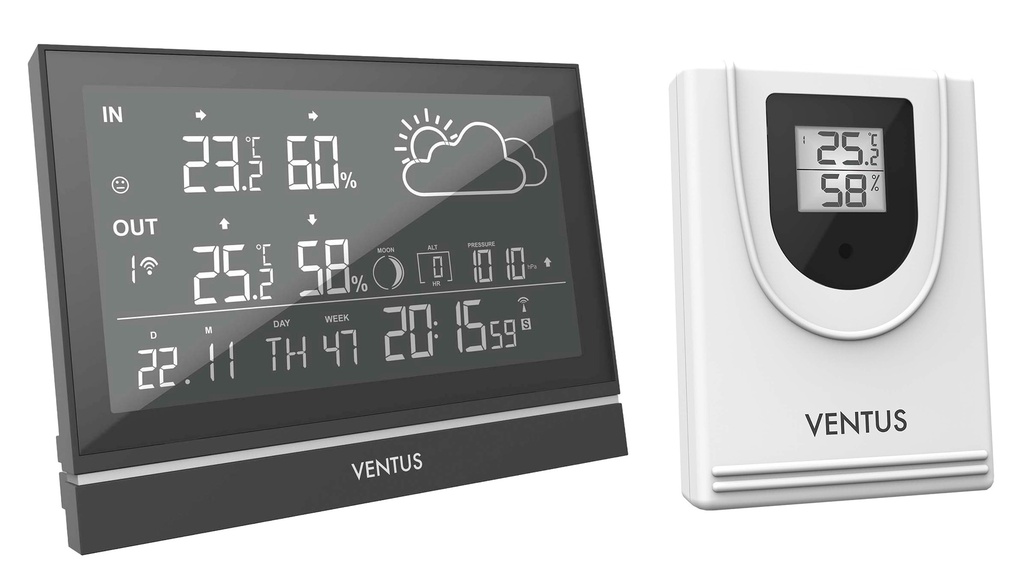 VENTUS Vejrstation med stort display W200
