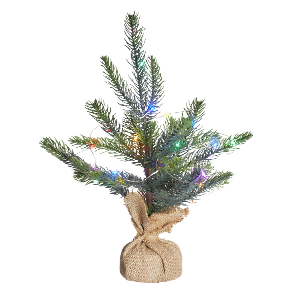 Sirius Bella juletræ grøn, 30cm, multifarvet lys