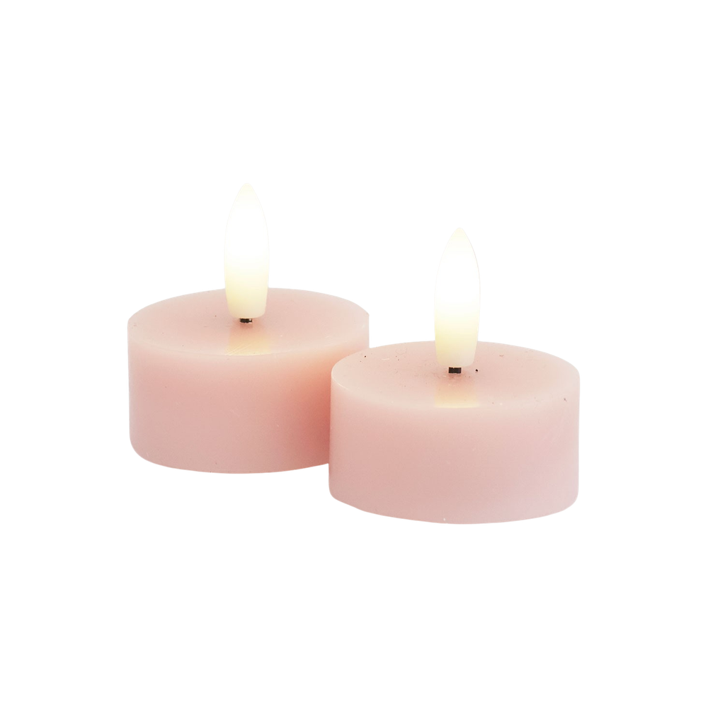Sille Fyrfadslys 2 stk. sæt, Ø4,5XH2,2cm, Light Pink