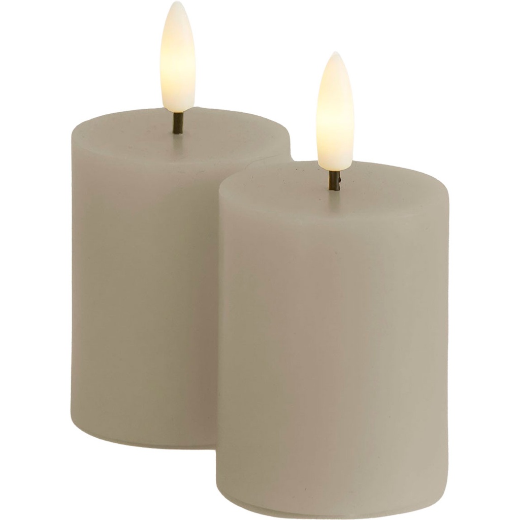 Sille Mini 2 stk. sæt, Ø5xH6,5cm, Varm Grå