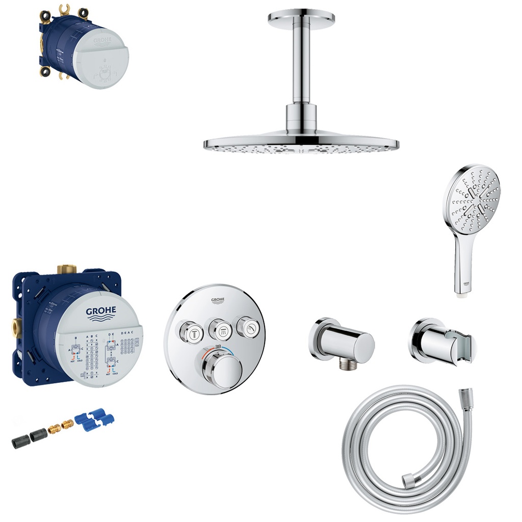 Grohe GRT Smartcontrol Sampak Indb.Rund Loft i Krom