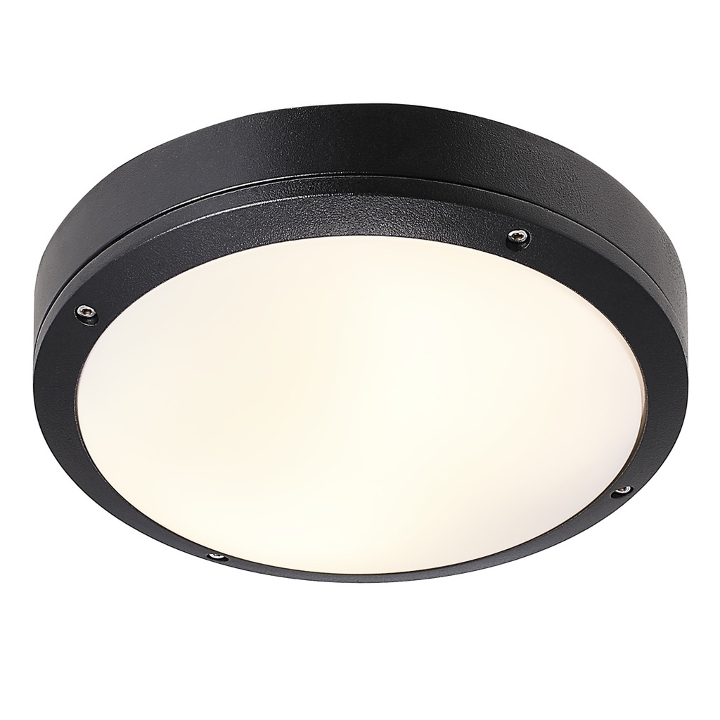 Plafond Desi 28 E27 max 2x12W IP44 aluminium sort