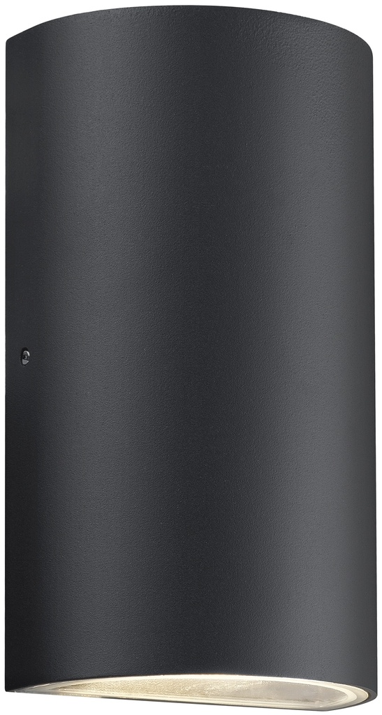 Væglampe Rold Up/Down med integreret COB LED 2x5W rund, sort