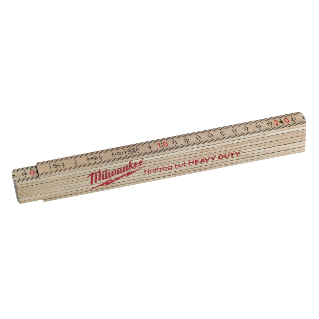 Milwaukee tommestok træ, 10 led, 2 m