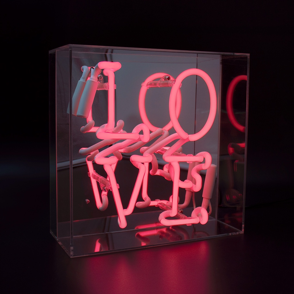 Locomocean acrylic box neon - Love pink