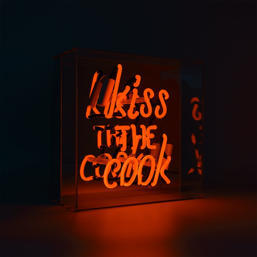 Locomocean acrylic box neon - Kiss the Cook orange
