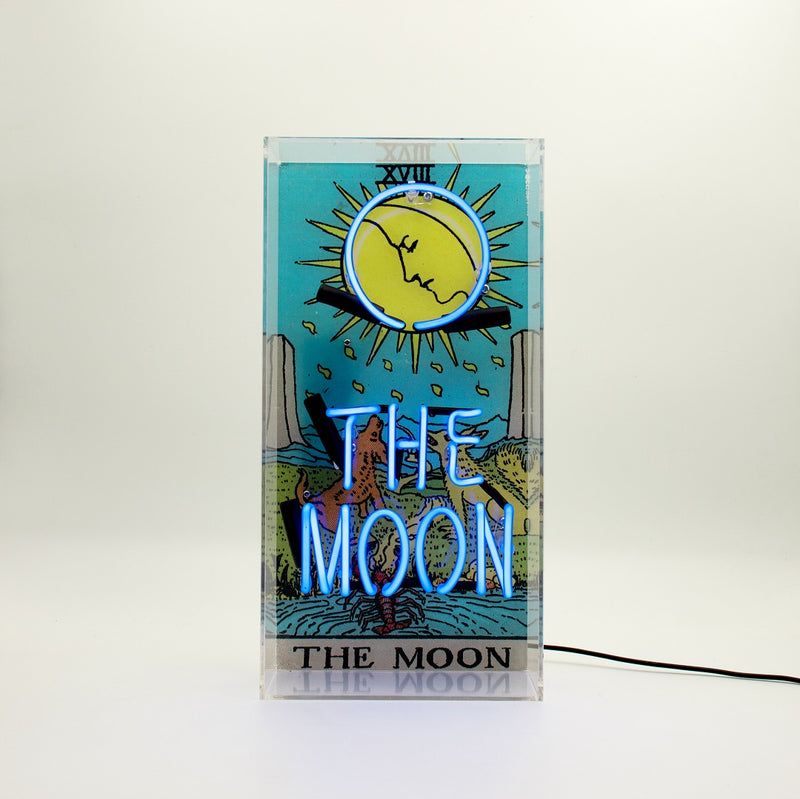 Locomocean acrylic box neon - Tarot "The moon"