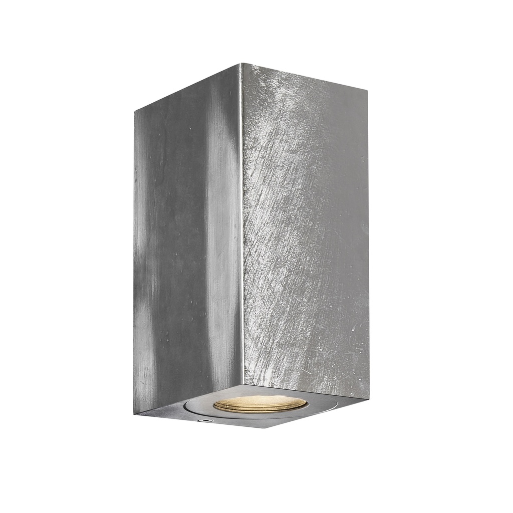 Væglampe Canto Maxi Kubi 2, GU10, galvaniseret, IP44