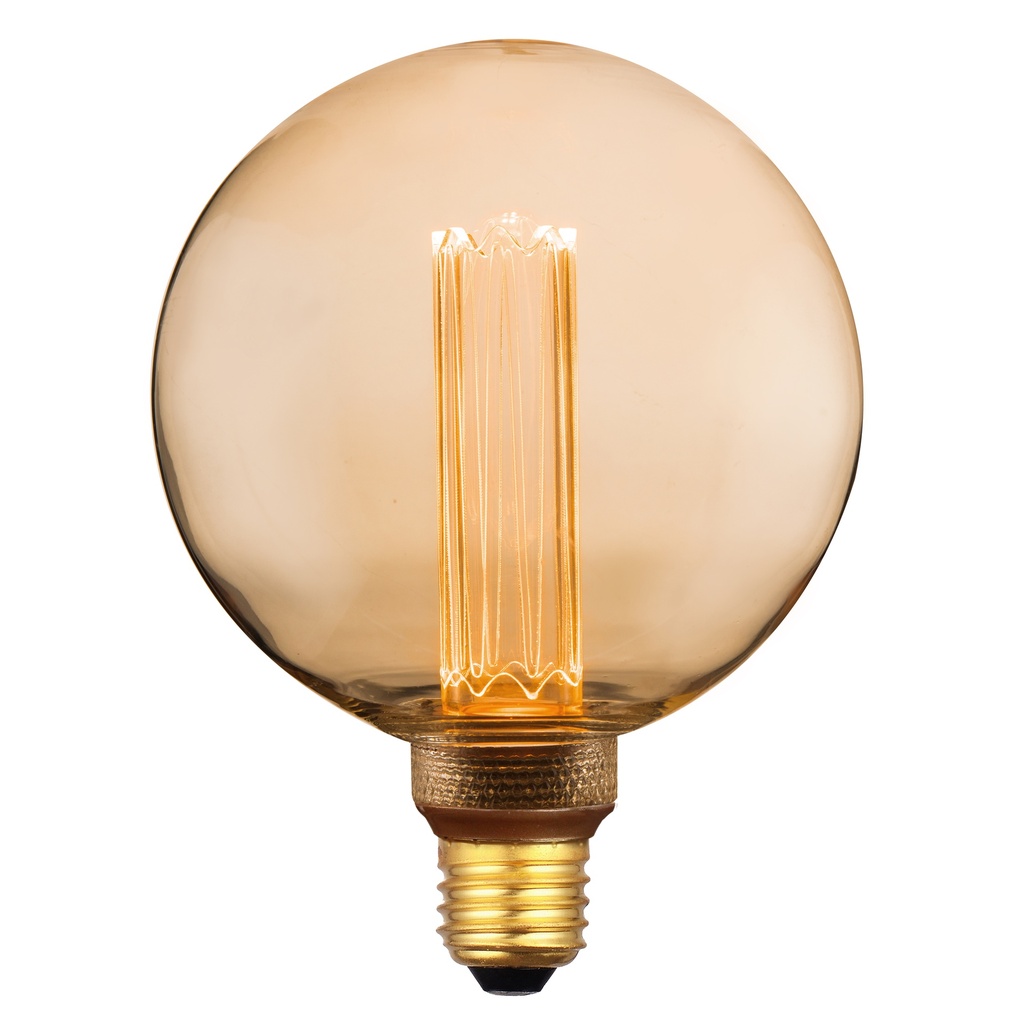 LED-Deko E27 G125 Retro Globe 3,5W, dæmpbar, guld