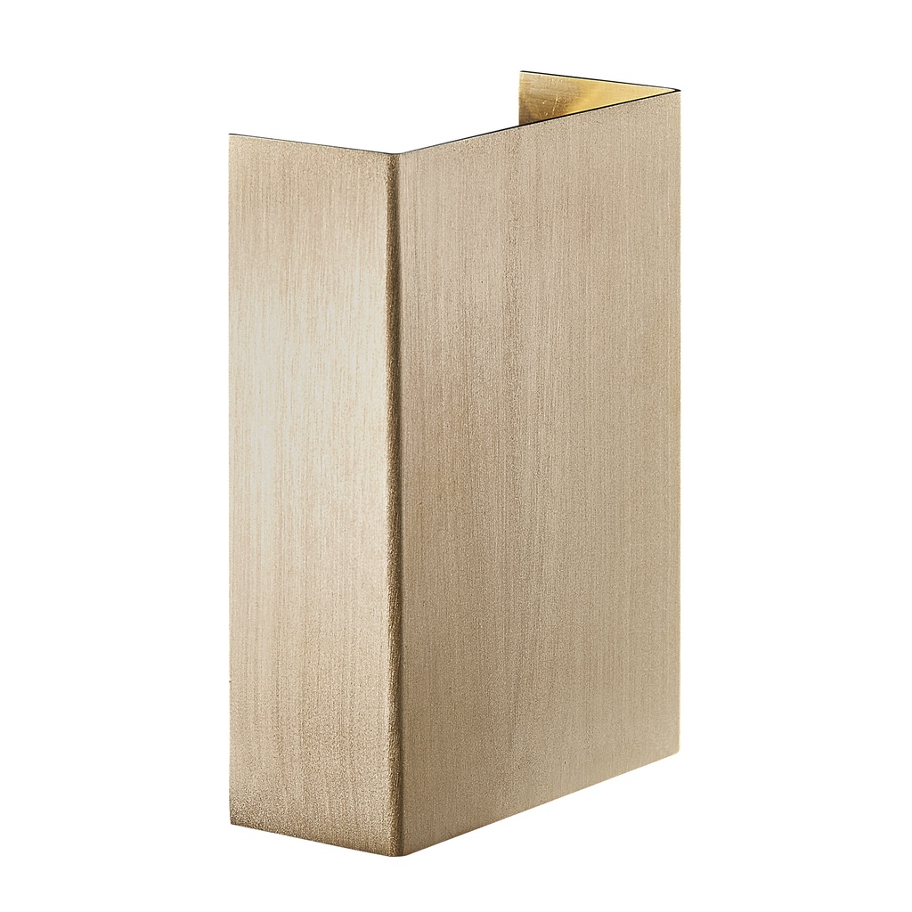 Fold 10 væg, 2x3,5W, 3000K, messing