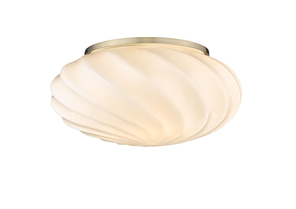 Twist Væg/Loftlampe G9, opal/antik messing
