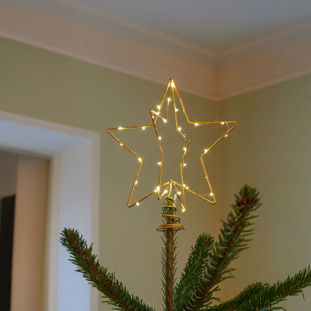 SIRIUS CHRISTINA TOPSTJERNE TIL JULETRÆ-GULD