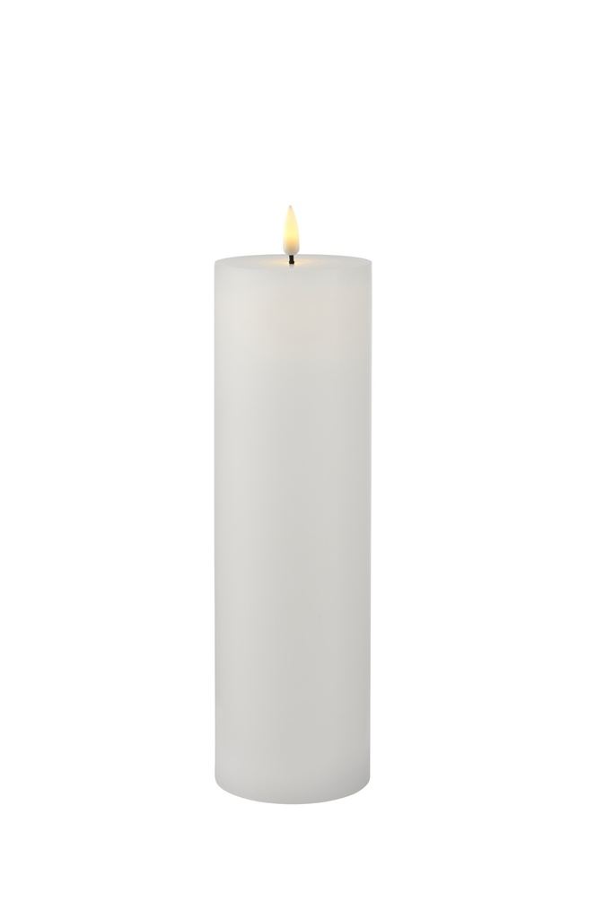 Sille Exclusive LED-Stearinlys, Ø75 H250, batteri, hvid