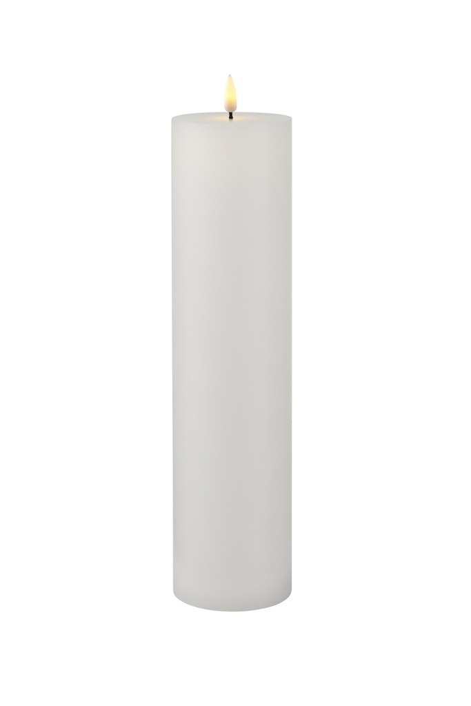Sille Exclusive LED-Stearinlys, Ø75 H300, batteri, hvid