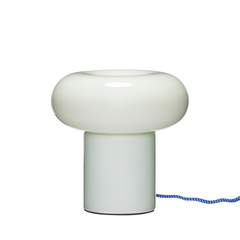 Hübsch Hues bordlampe i glas 22cm høj, lys grøn
