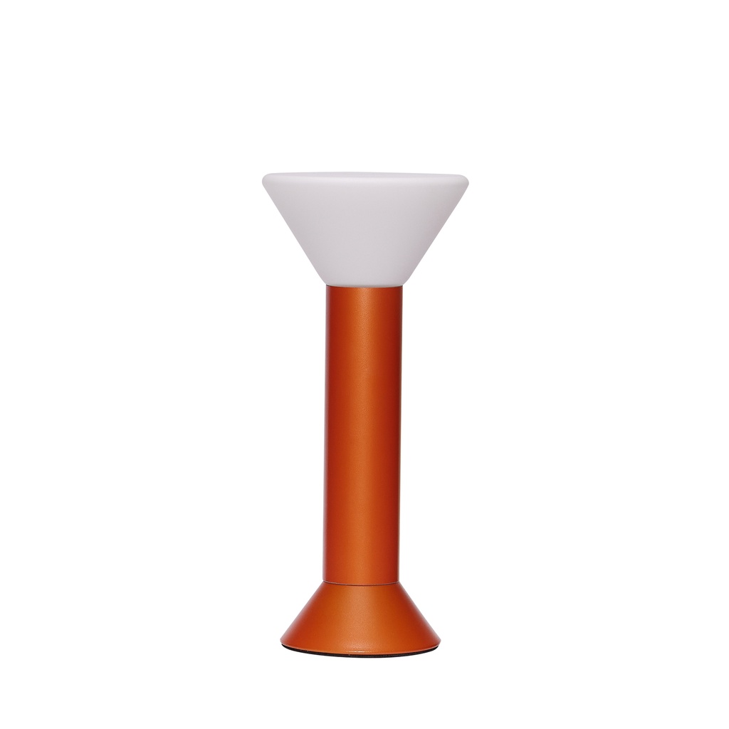 Hübsch Flash transportabel LED lampe i glas/metal, orange