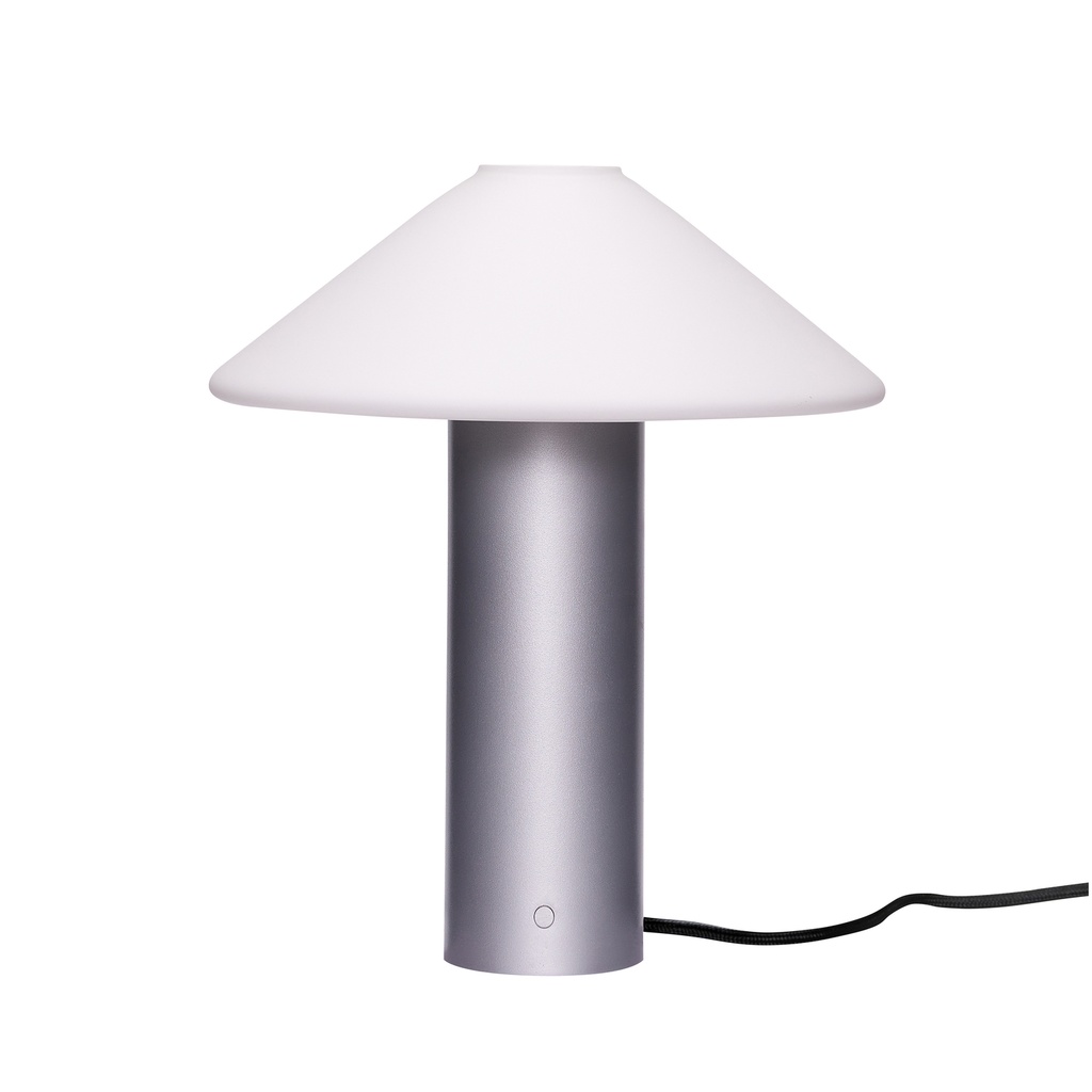 Hübsch Orbit bordlampe i glas og metal 40 cm høj, sand