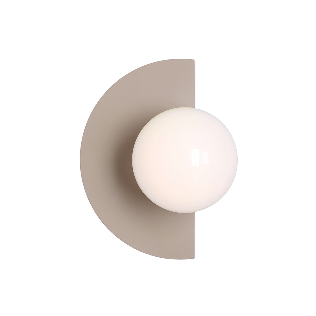 Aldex Loop væglampe, metal og glas, beige