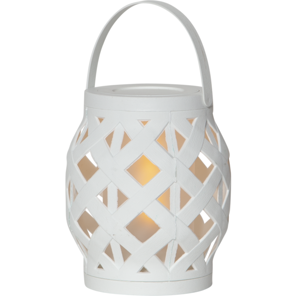 Star Trading Flame LED lanterne 14x16cm hvid