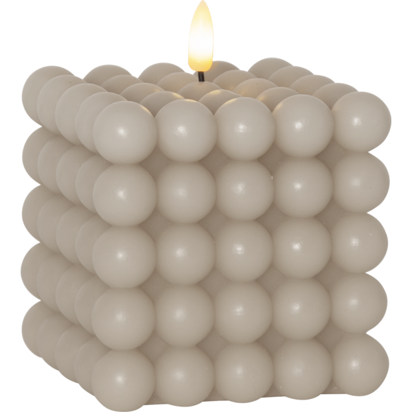Star Trading Flamme Dot LED lys til batteri 10x12,5cm beige