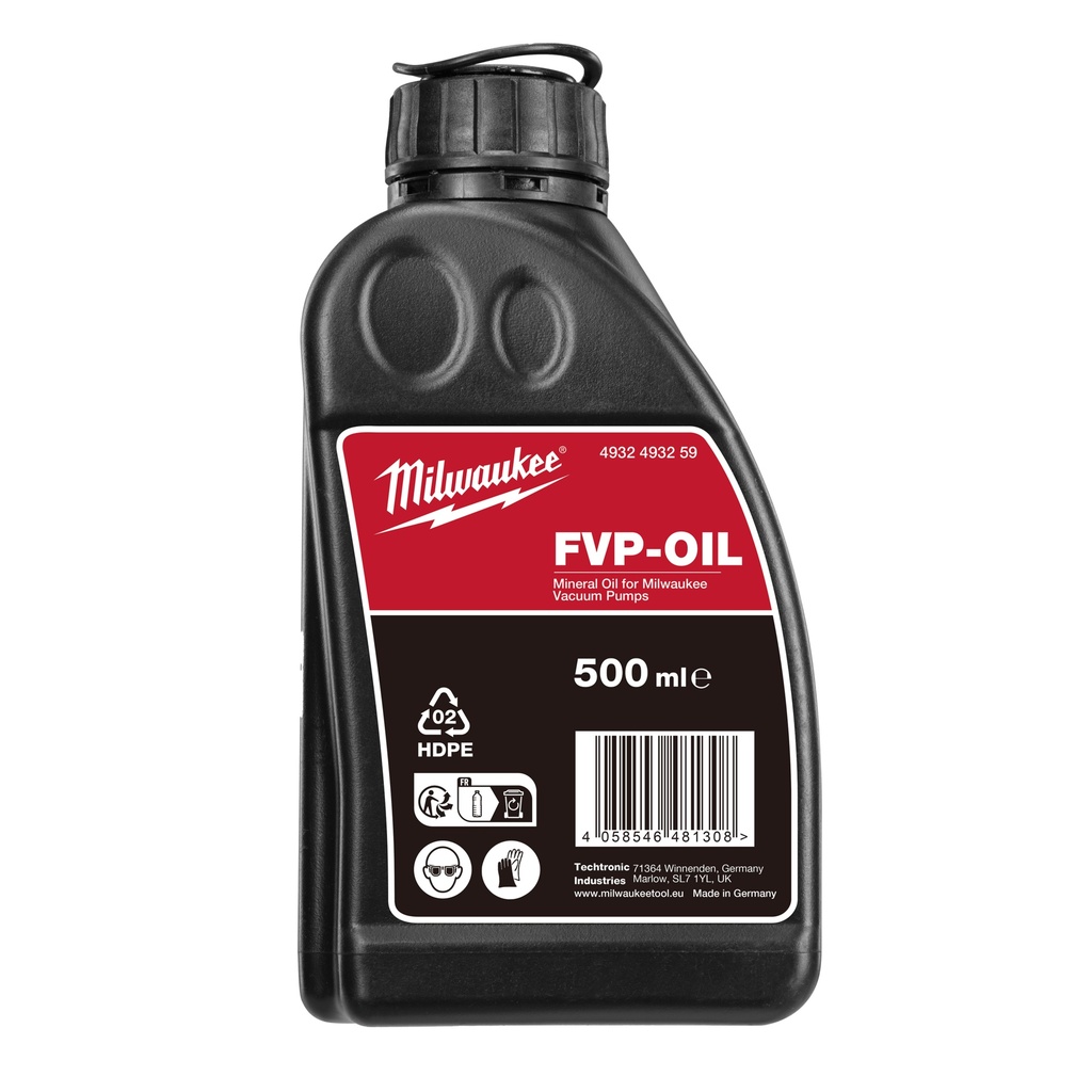Milwaukee olie til vakuumpumpe M18 FVP5-0, 500 ml