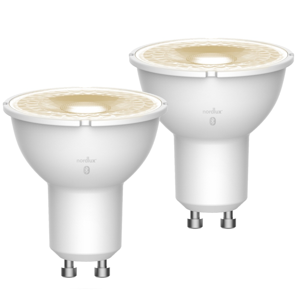 smart LED, 4,5W, 2200-6500K, 380 lumen, GU10, hvid, 2-pak