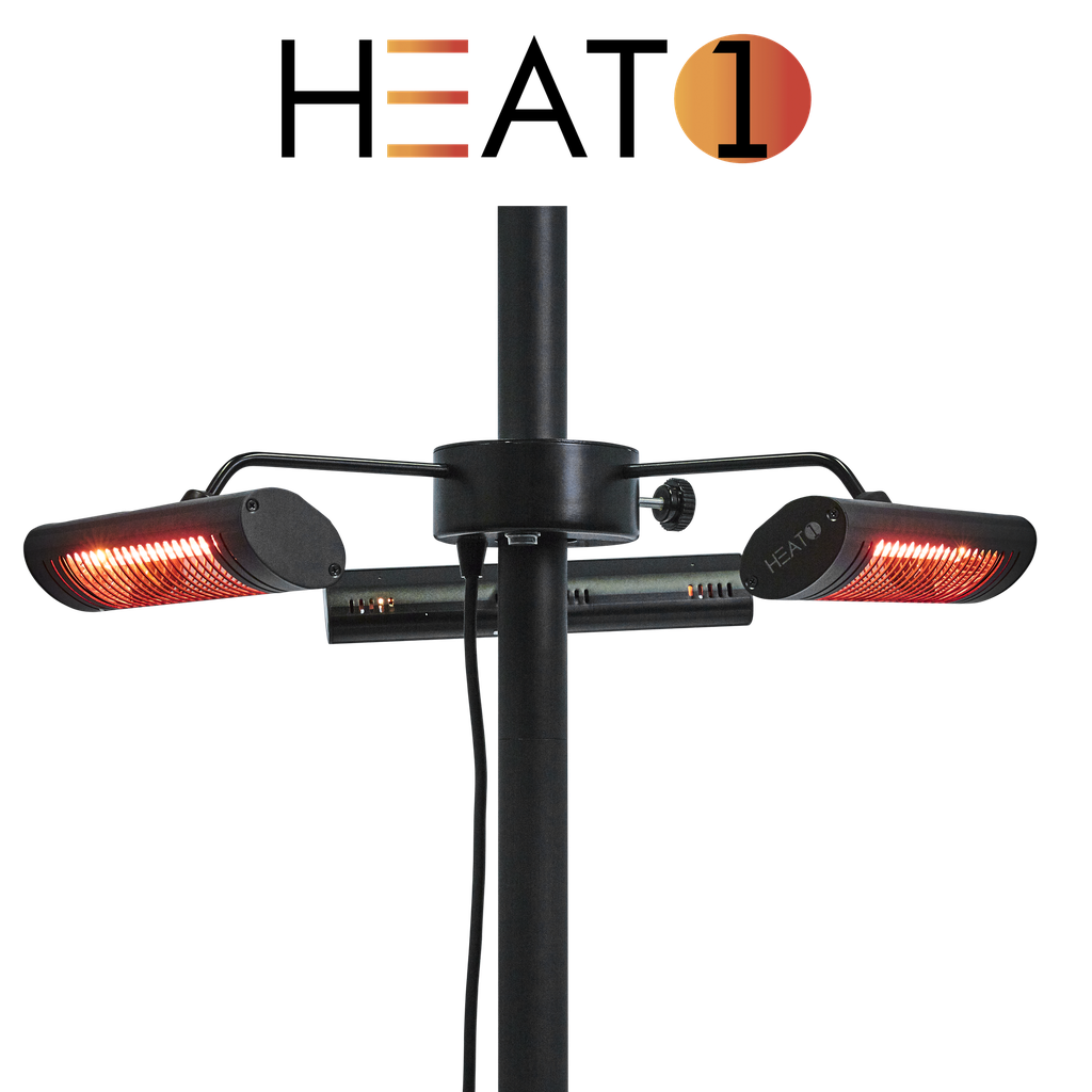 HEAT1 terrassevarmer ECO PRO-LINE 3 x 670W med fjernbetjening