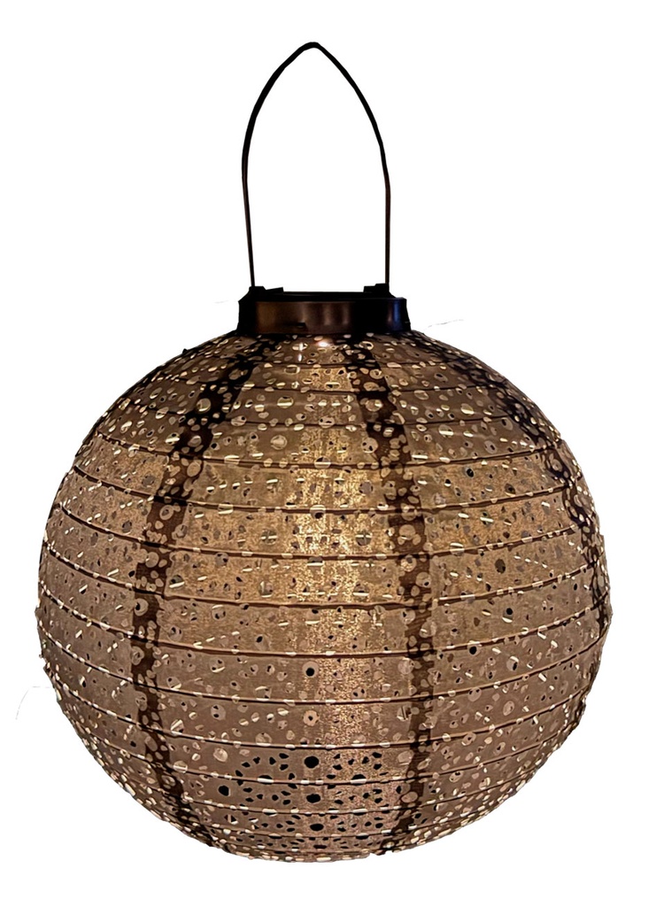 Veli Line sommer lanterne rund Ø25 cm gråbrun