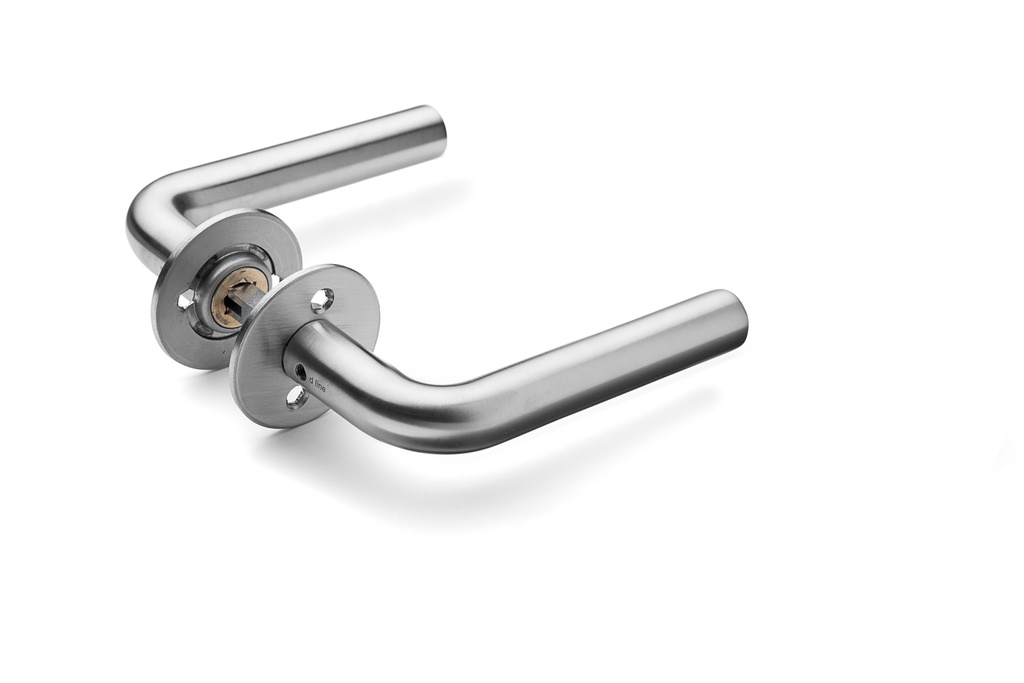 Dørgreb L-form, 19 mm, 33 - 59 mm, CC30, børstet stål