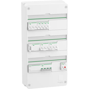 Færdigmonteret Resi9 XP PW 3 rækker 13M: 1xAFB 1xSPD + 1xRCD + 1xRCBO C10A 1PN + 1xC16A 1PN + 3xC10A