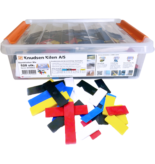 Knudsen Mixboks styreklodser, assorteret, 520 stk.