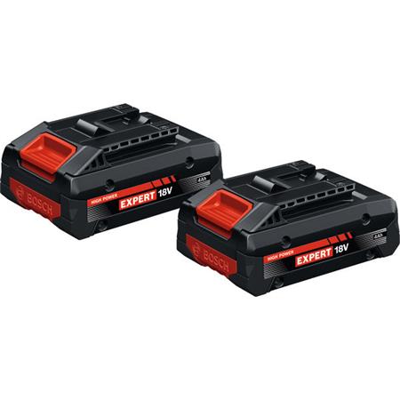 Bosch Expert batteripakke, 2 x 18 V/4,0 Ah