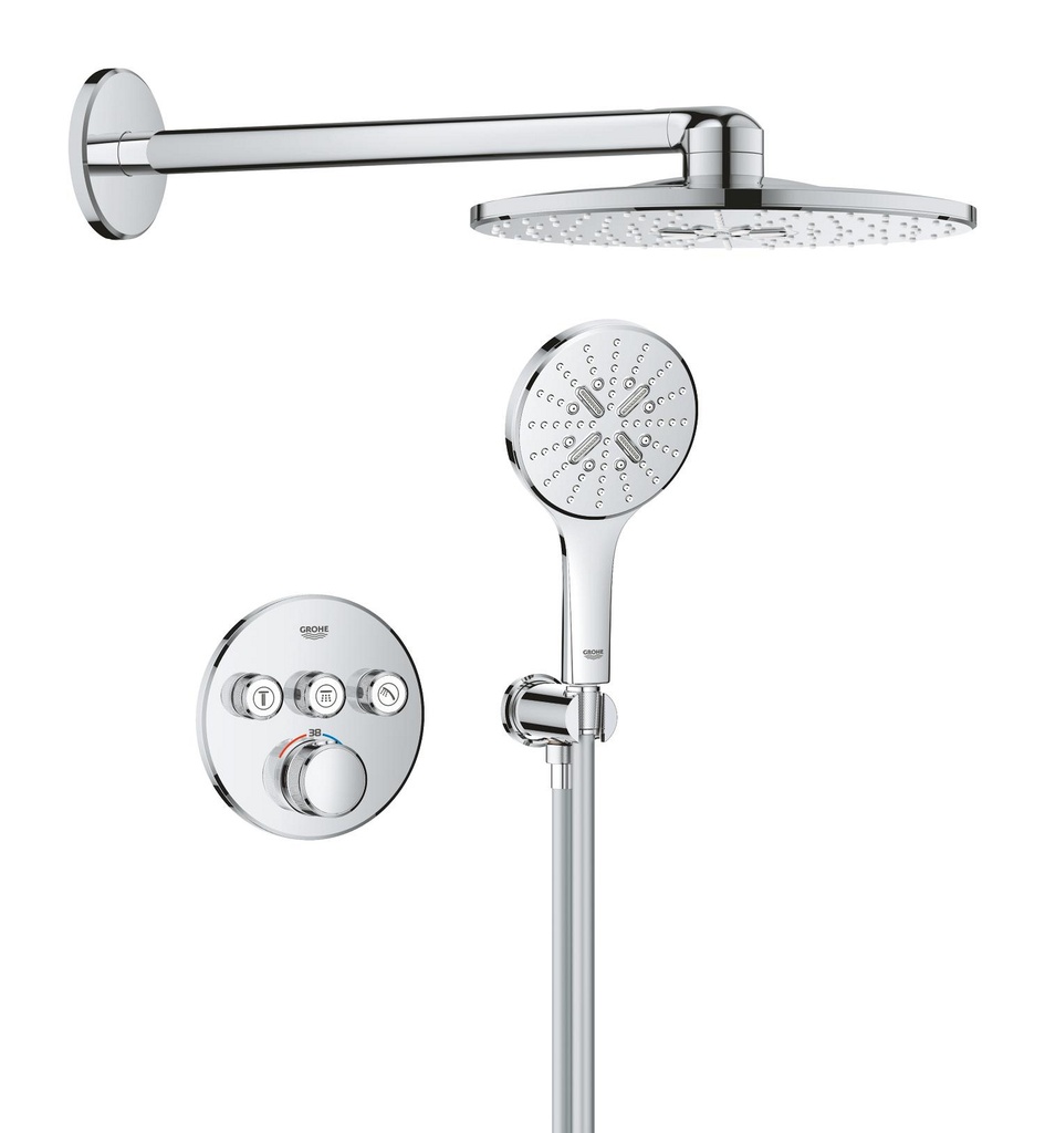 Grotherm Smartactive indbygningsbruseSystem m. Rainshower Smartactive 310 hovedbruser