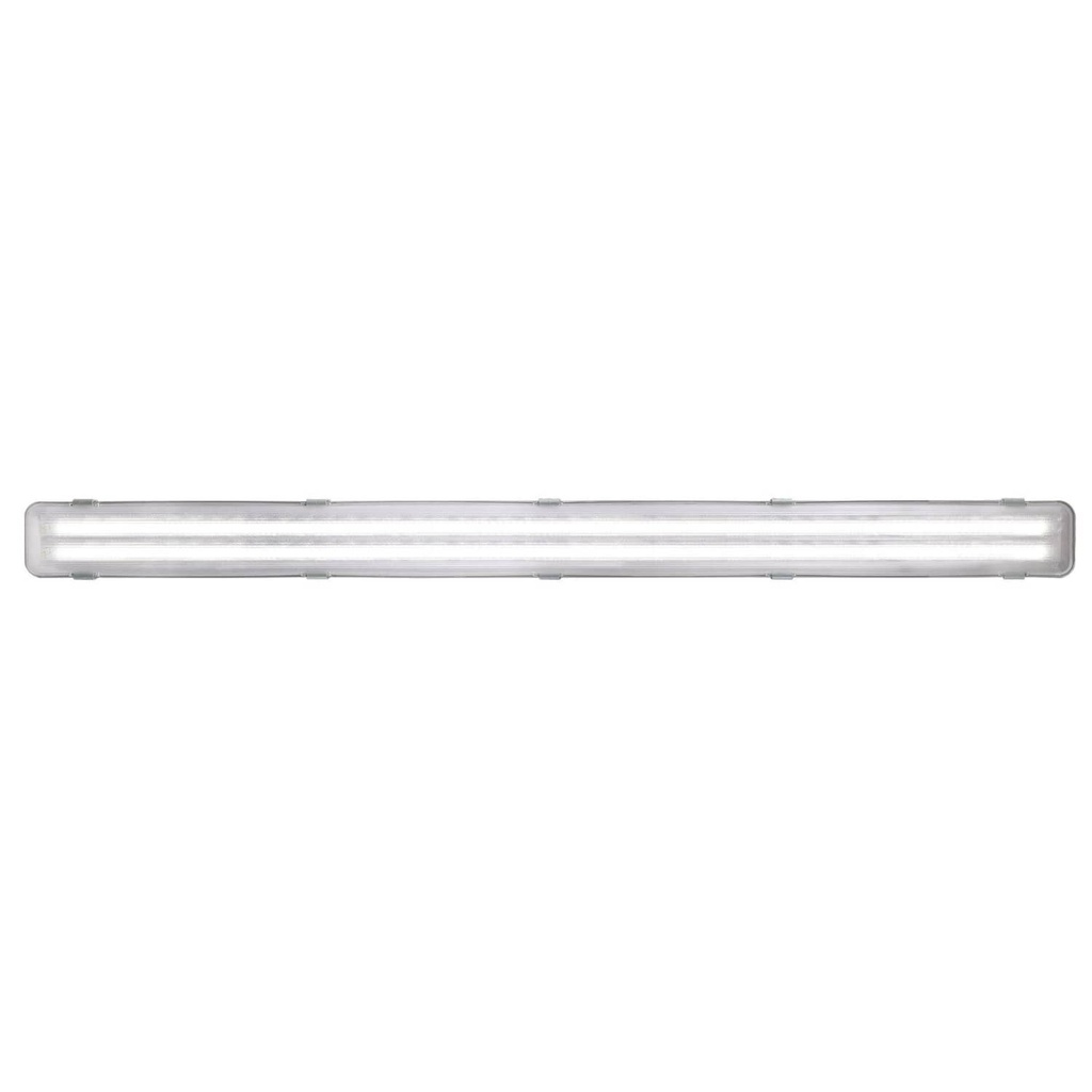 Polyesterarmatur Works LED 2x18W 1700 lumen, grå, L1260 mm, IP65
