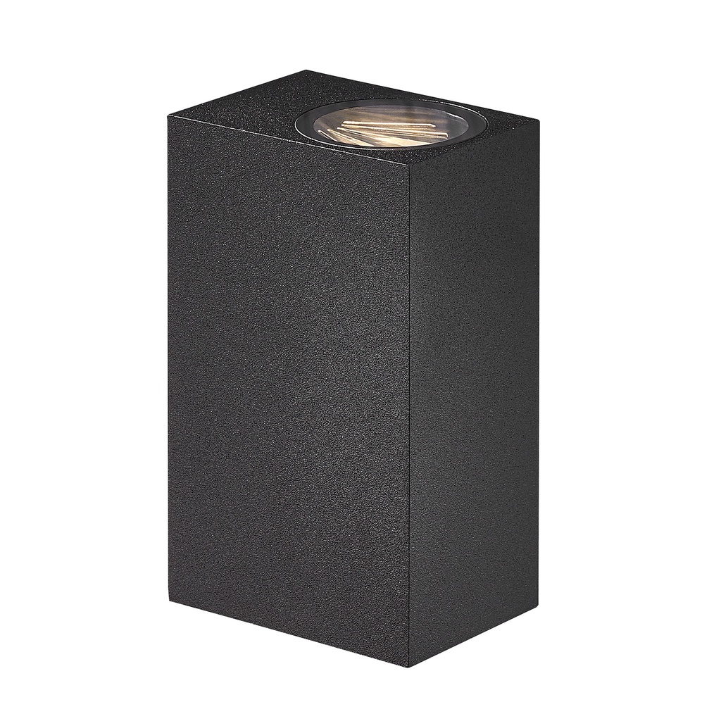 Asbol Kubi væg, 6,5W, 830, sort