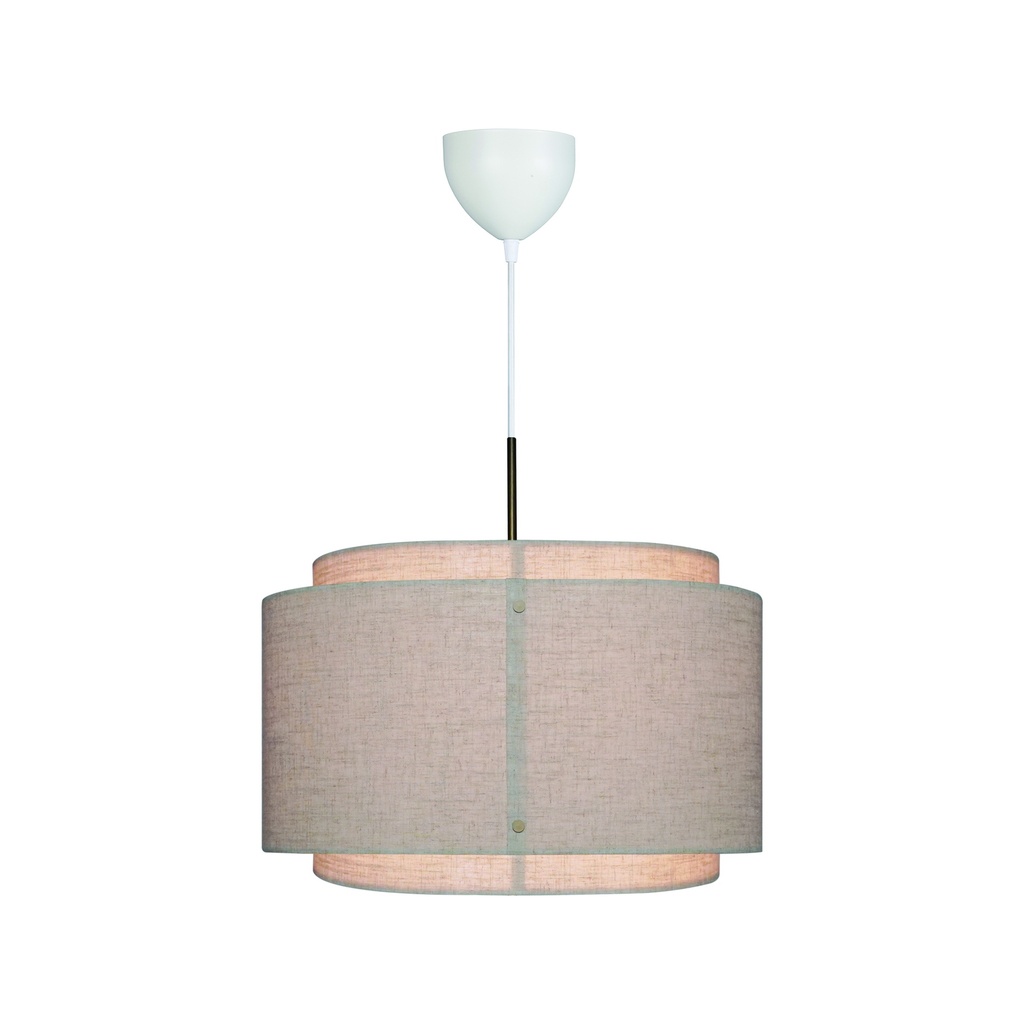Takai Pendel E27, messing/beige skærm