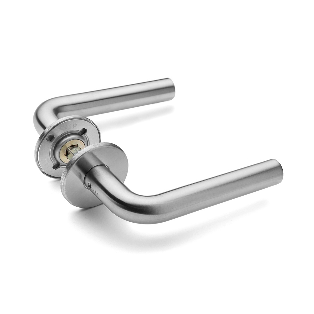 Dørgreb L-form, 19 mm, CC30/38, 33 - 59 mm, børstet stål
