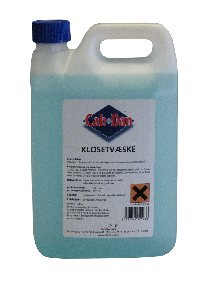 Sanitets og klosetvæske, 2,5 l