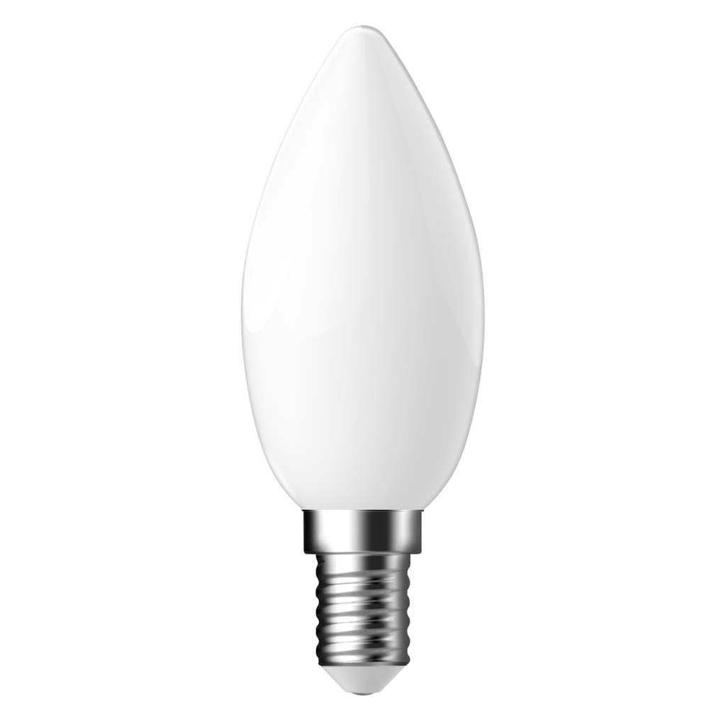 LED Filament, Kerte C35, 4,2W, 2700K, 470 lumen, dæmpbar, E14, hvid