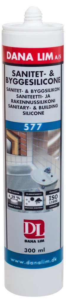 Sanitet- & Byggesilicone 577, Manhattan grå 300 ml
