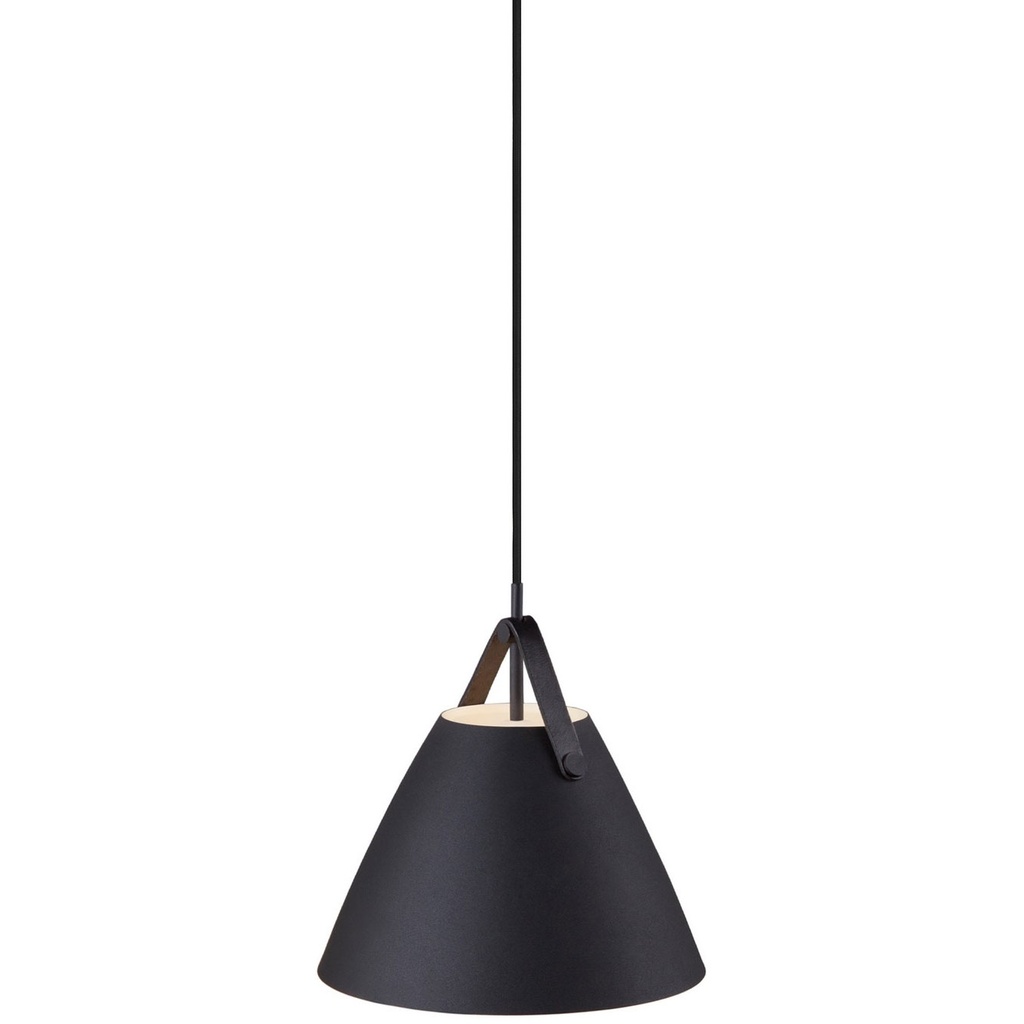 Pendel Strap 27, E27, sort/læder