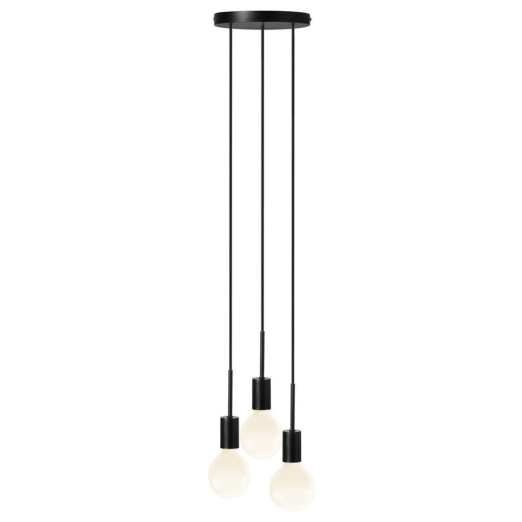 Paco 3-Pendel E27 sort