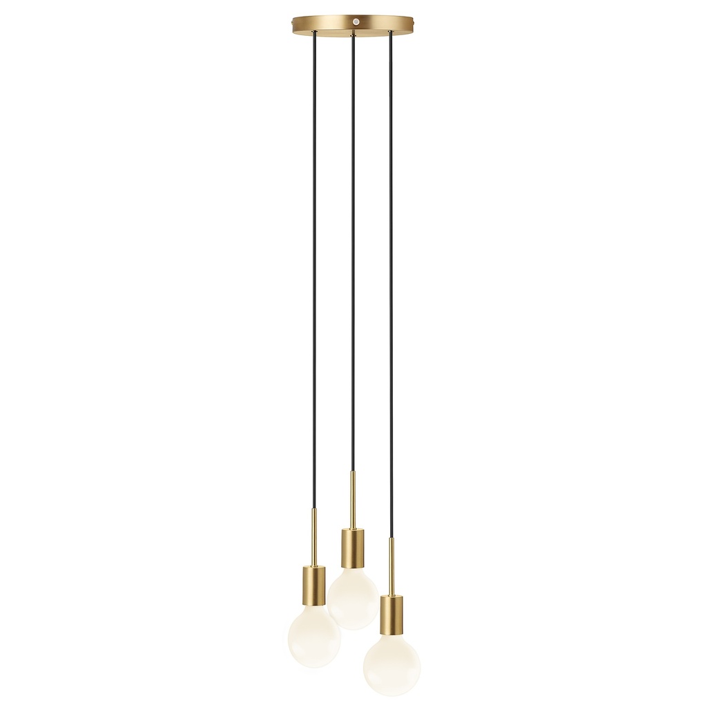 Paco 3-Pendel E27 Messing