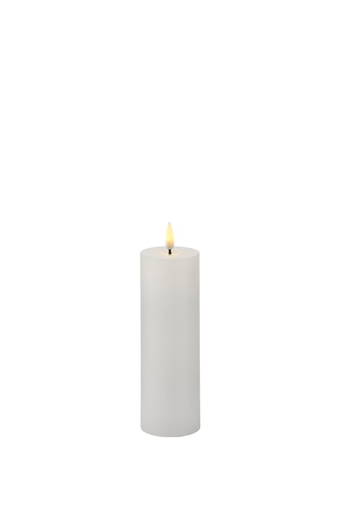 Sille LED-Stearinlys, genopladelig, Ø50 H150, hvid