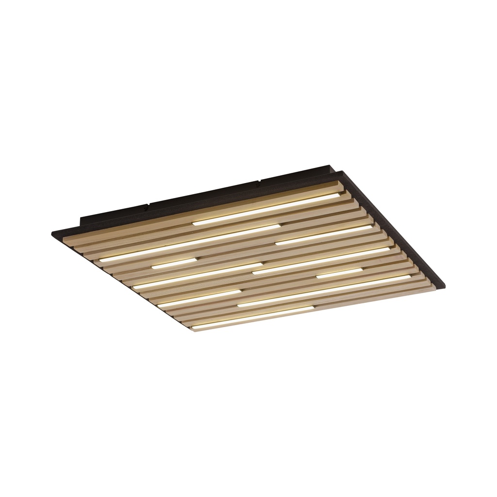 Q-Akustik væg/loft LED panel i træ - Til Smart Home, 62x62mm
