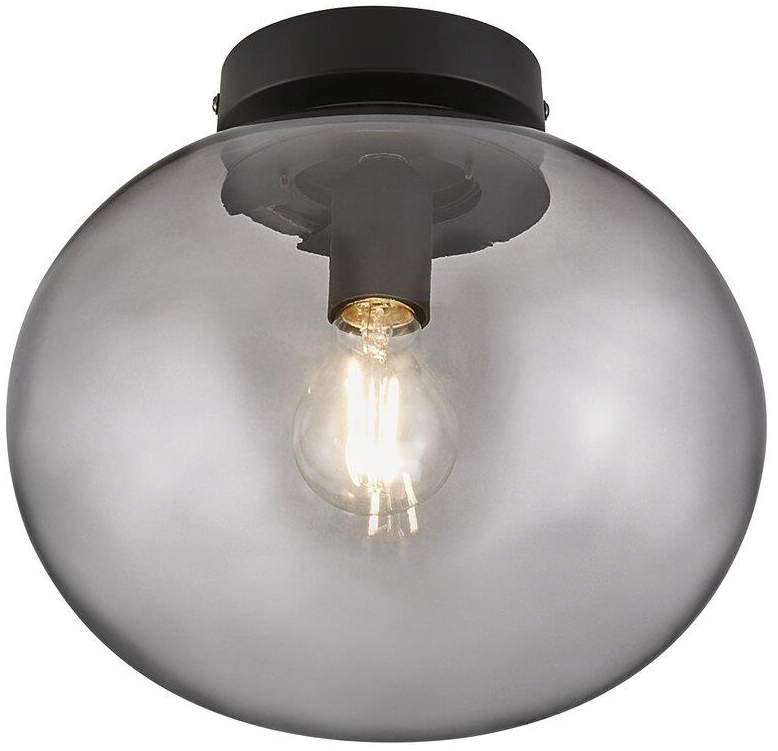 Loftlampe Alton E27, røgfarvet