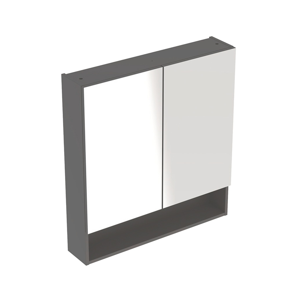 Ifö Spira Pro spejlskab 2 låger 58.8x85x17.5cm Lava/Larkeret mat