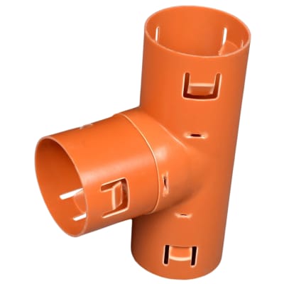 Wavin 126 x 126 mm 90 gr. PVC-drængrenrør