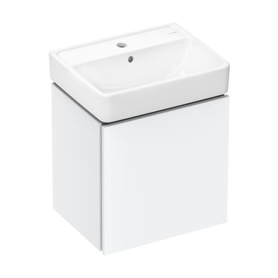 Hansgrohe Xilesa E vaskeskab & Xanuia Q håndvask, 480 x 380 mm, 1 skuffe, mat hvid